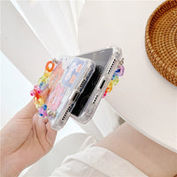 Compatible with Apple , Laser Sticker Bear Chain Apple 11 Mobile Phone Case 8plus Anti-Drop