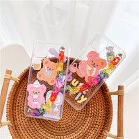 Compatible with Apple , Laser Sticker Bear Chain Apple 11 Mobile Phone Case 8plus Anti-Drop