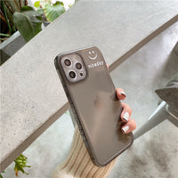 Compatible with Apple, Transparent Smiling Face On The Side Suitable For Iphone 11 Mobile Phone Case