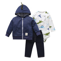 Boy's Suit Striped Trousers Long-Sleeved Three-Piece Trousers Suit