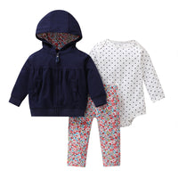 Boy's Suit Striped Trousers Long-Sleeved Three-Piece Trousers Suit