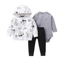 Boy's Suit Striped Trousers Long-Sleeved Three-Piece Trousers Suit