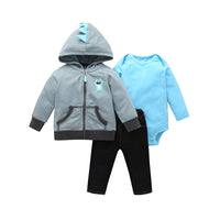 Boy's Suit Striped Trousers Long-Sleeved Three-Piece Trousers Suit