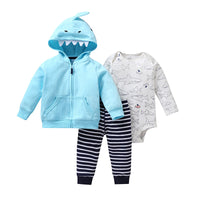 Boy's Suit Striped Trousers Long-Sleeved Three-Piece Trousers Suit