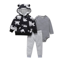 Boy's Suit Striped Trousers Long-Sleeved Three-Piece Trousers Suit