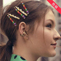 One Word Clip Turquoise Candy Color Hairpin