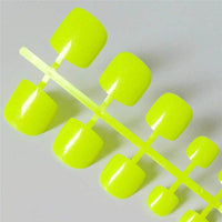 Bright Green Acrylic Fake Toe Nails Square Press On Nails