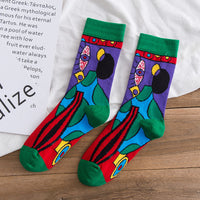 Personality Graffiti Illustration In Tube Men And Women Socks