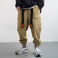 Guochao Tactical Function Multi-pocket Overalls Men's Fashion Brand Loose Long Pants