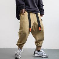 Guochao Tactical Function Multi-pocket Overalls Men's Fashion Brand Loose Long Pants