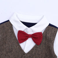 Baby One-year-old Dress Bow Tie Shirt Gentleman Romper