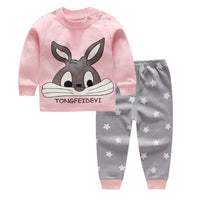 New Children's Autumn Clothes Long Trousers Suit Boys and Girls Home Service
