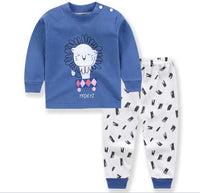 New Children's Autumn Clothes Long Trousers Suit Boys and Girls Home Service
