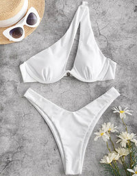 Bikini Sexy Beach Vacation Solid Color Split Ladies Hot Spring Swimwear