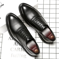 Pointed Casual Men's Shoes Business Work Leather Shoes