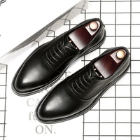 Pointed Casual Men's Shoes Business Work Leather Shoes