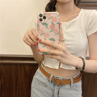 Pink Rose Girl Soft Shell Phone Case