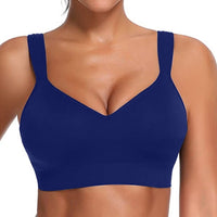 Fashion Solid Color No Steel Ring Underwear Gather Bra