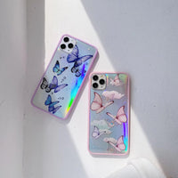 Compatible with Apple , Butterfly laser phone case
