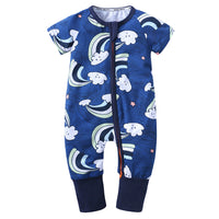 Baby Short-Sleeved One-Piece Summer Cotton Newborn Romper