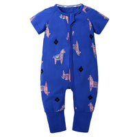 Baby Short-Sleeved One-Piece Summer Cotton Newborn Romper