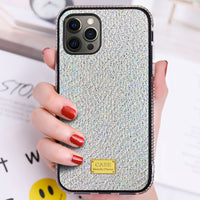 Compatible with Apple , New Mobile Phone Case With Skin Flashing Diamond Shell Snake Pattern