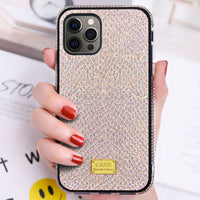 Compatible with Apple , New Mobile Phone Case With Skin Flashing Diamond Shell Snake Pattern