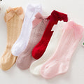 Infant Baby Loose Bow Stockings Hole Socks