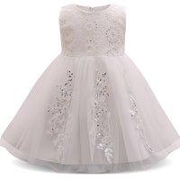 Sequined Fluffy Princess Dress For Children