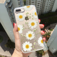Compatible with Apple , Handmade Immortal Flower Phone Case Daisy Anti-Drop