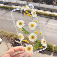 Compatible with Apple , Handmade Immortal Flower Phone Case Daisy Anti-Drop