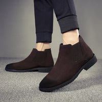 Men's Leather Martin Boots High-top  Chelsea Ankle Boots