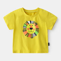 New Small and Medium-Sized Children's Baby Shirt Round Neck Half Sleeve