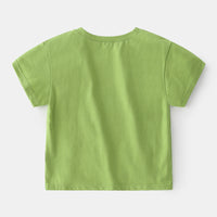 New Small and Medium-Sized Children's Baby Shirt Round Neck Half Sleeve