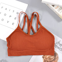 Threaded Seamless Cross Beautiful Back Tube Top Underwear