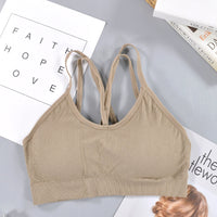 Threaded Seamless Cross Beautiful Back Tube Top Underwear