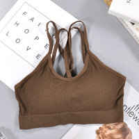 Threaded Seamless Cross Beautiful Back Tube Top Underwear