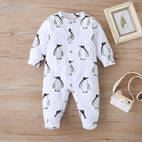 New Leisure Infant Long-Sleeved Foot-Wrapped One-Piece