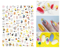 Summer Graffiti Ultra-thin Adhesive Nail Stickers