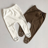 Autumn and winter baby tights with plush and thickening