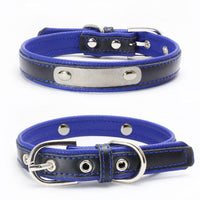 Double Leather Collar With Backing Collar For Dog Leash