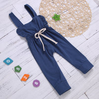 Pure cotton stripe jumpsuit