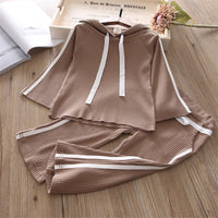 New Girls Fashion Long-Sleeved Hooded Top
