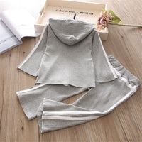New Girls Fashion Long-Sleeved Hooded Top