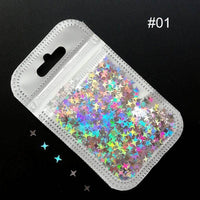Nail Art Accessories Four-pointed Star Symphony Laser Sequins