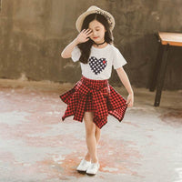 Children's Suit Short Sleeve Girl Two-Piece Suit