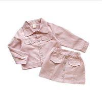 New Girl Skirt Suit Female Baby Fashion Two-Piece Suit