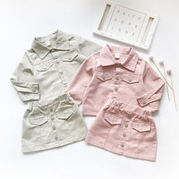 New Girl Skirt Suit Female Baby Fashion Two-Piece Suit