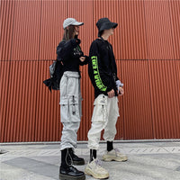 Embroidered Pocket Tooling Harness Mouth Skateboard Long Pants