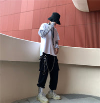 Embroidered Pocket Tooling Harness Mouth Skateboard Long Pants